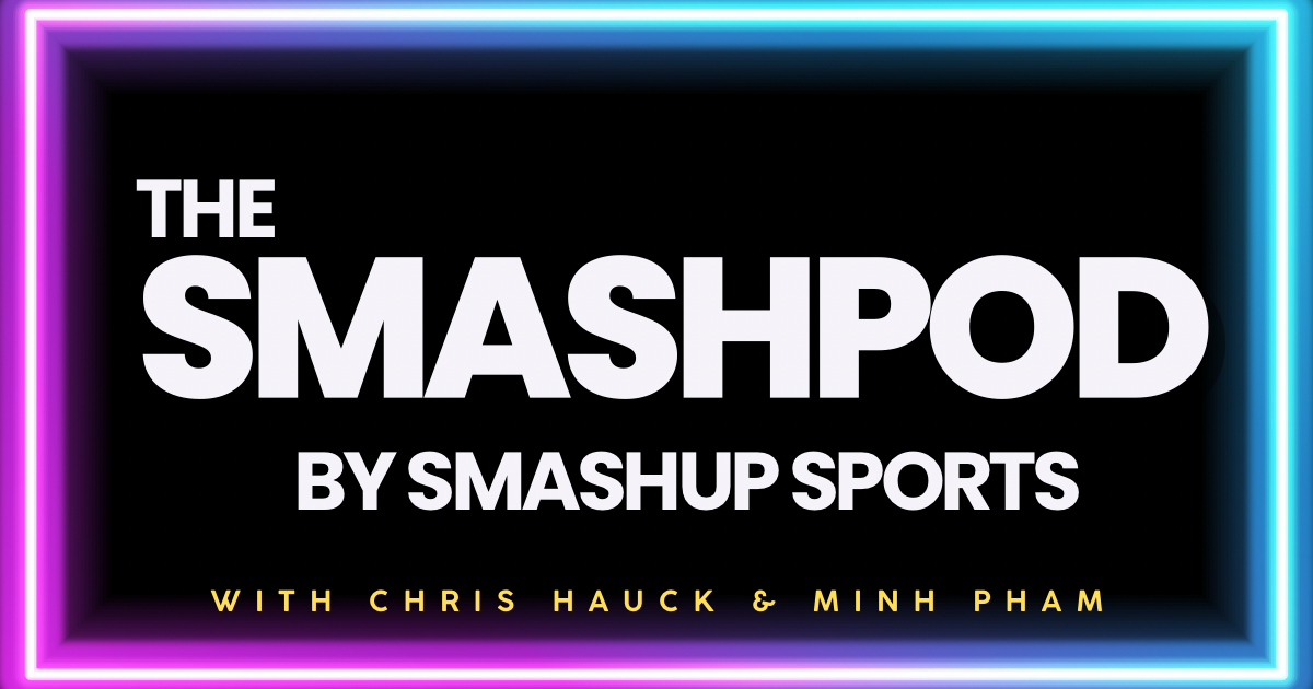 A textual logo of The SmashPod Podcast